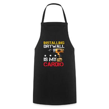 Drywall Installer Drywaller Drywall Finisher - Cooking Apron - black - Front - AI Model Male 185 dark (185cm)