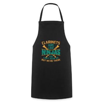 Clarinets Are Like Ninjas Marching Band Season - Cooking Apron - black - Front - AI Model Male 185 dark (185cm)