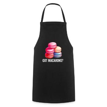 Macarons Kekse Bäcker Französisches Dessert Lustig - Kochschürze - Schwarz - Vorne - AI Model Male 185 dark (185cm)