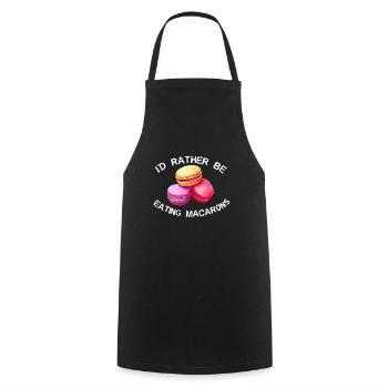 Macarons Kekse Bäcker Französisches Dessert Lustig - Kochschürze - Schwarz - Vorne - AI Model Male 185 dark (185cm)