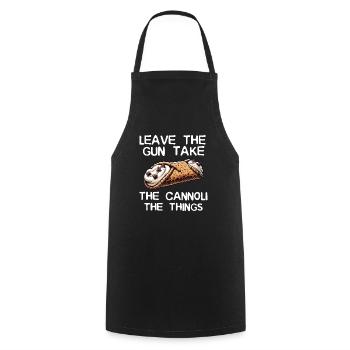 Cannoli Baker Italienisches Gebäck Dessert Lustig - Kochschürze - Schwarz - Vorne - AI Model Male 185 dark (185cm)