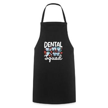 Dental Squad Teeth Assistant Dentist Happy - Cooking Apron - black - Front - AI Model Male 185 dark (185cm)