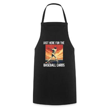 Baseball Card Collector Funny Collecting Baseball - Cooking Apron - black - Front - AI Model Male 185 dark (185cm)