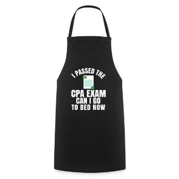 Passé l’examen CPA pour comptable agréé drôle - Tablier de cuisine - noir - Devant - AI Model Male 185 dark (185cm)
