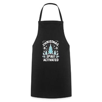 Christmas Spirit Activated - Cooking Apron - black - Front - AI Model Male 185 dark (185cm)