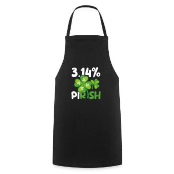 3.14% Pirish Drôle St. Patrick’s Math Geek Pi Day - Tablier de cuisine - noir - Devant - AI Model Male 185 dark (185cm)