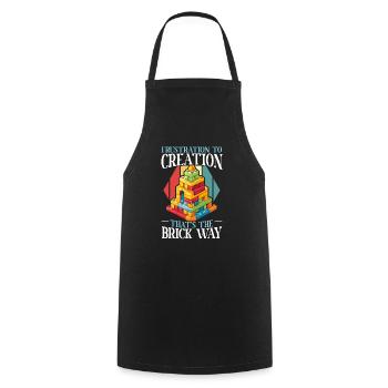 Master Builder Bricks Blocks Play Building Blocks - Cooking Apron - black - Front - AI Model Male 185 dark (185cm)
