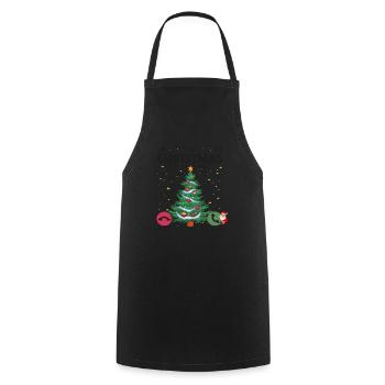 Christmas Is Calling Christmas Pajama Funny X-Mas - Cooking Apron - black - Front - AI Model Male 185 dark (185cm)