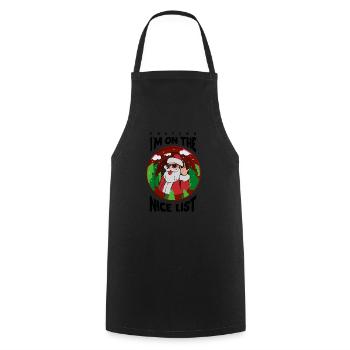 Funny Rock Christmas Santa - Pretend I'm On The - Cooking Apron - black - Front - AI Model Male 185 dark (185cm)