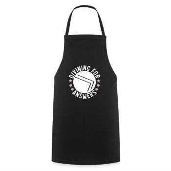 Dowsing Divining Water Witching Dowser - Cooking Apron - black - Front - AI Model Male 185 dark (185cm)