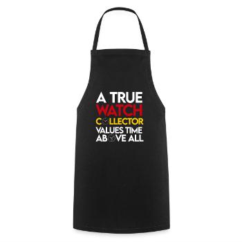 Watch Collector Horologist Collecting Watches - Cooking Apron - black - Front - AI Model Male 185 dark (185cm)
