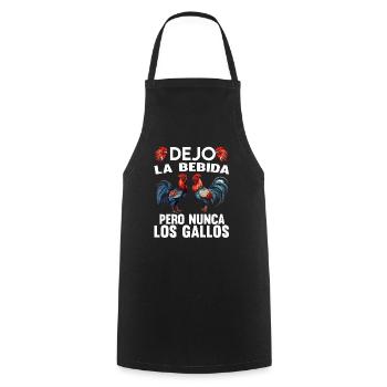 Gallero Pelea De Gallos Hombre Papá Padre Tío - Cooking Apron - black - Front - AI Model Male 185 dark (185cm)