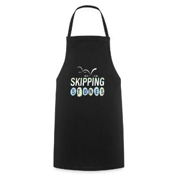 Skipping Stones - Kochschürze - Schwarz - Vorne - AI Model Male 185 dark (185cm)