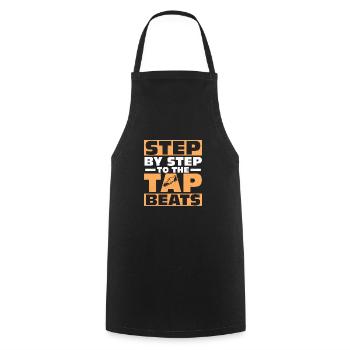 Step By Step To The Tap Beats Tap Dancer Tap Dance - Cooking Apron - black - Front - AI Model Male 185 dark (185cm)