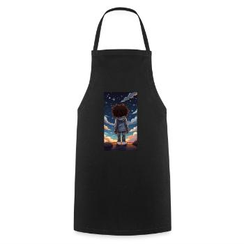 Gift Idea Night Sky Christmas Bethlehem - Cooking Apron - black - Front - AI Model Male 185 dark (185cm)