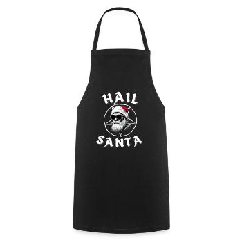 Heil Weihnachtsmann Lustige Alternative Gothic Weihnachten Design - Kochschürze - Schwarz - Vorne - AI Model Male 185 dark (185cm)
