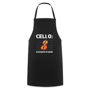 Cellist, Musikinstrument, Musiker, Cellist - Kochschürze - Schwarz - Vorne - AI Model Male 185 dark (185cm)