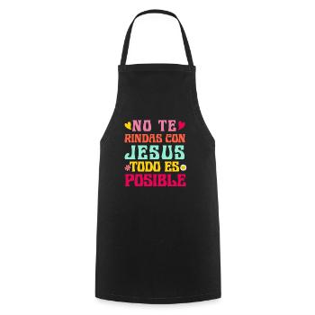 Camiseta Cristiana Para Mujer En Espanol Spanish - Cooking Apron - black - Front - AI Model Male 185 dark (185cm)