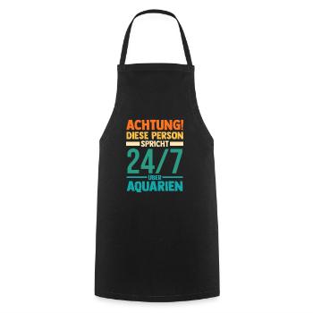 Aquarium Fische Aquaristik - Kochschürze - Schwarz - Vorne - AI Model Male 185 dark (185cm)