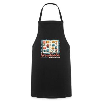 Scrapbooking Scrapbook Paper Crafting Scrapbooker - Cooking Apron - black - Front - AI Model Male 185 dark (185cm)