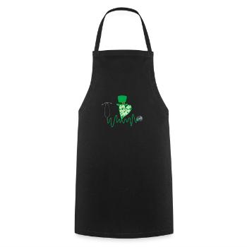 Nurse St Patrick's Day Stethoscope - Cooking Apron - black - Front - AI Model Male 185 dark (185cm)