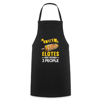 Elote Fille Femmes Elote Mexicain Maïs Nourriture Comida - Tablier de cuisine - noir - Devant - AI Model Male 185 dark (185cm)