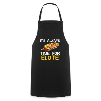 Elote Girl Women Elote Mexican Corn Food Comida - Cooking Apron - black - Front - AI Model Male 185 dark (185cm)