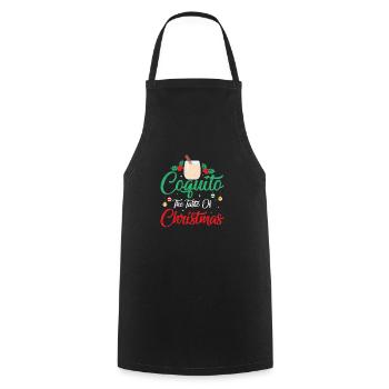 Coquito The Taste Of Christmas Puerto Rican Rum Dr - Cooking Apron - black - Front - AI Model Male 185 dark (185cm)
