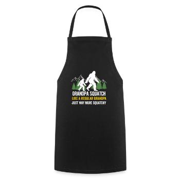 Bigfoot Sasquatch For Men Women Boys Girls Funny - Cooking Apron - black - Front - AI Model Male 185 dark (185cm)