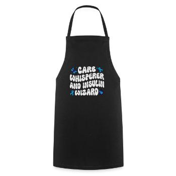 Carb Whisperer And Insulin Wizard - Cooking Apron - black - Front - AI Model Male 185 dark (185cm)