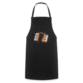 Accordéoniste Instrument de musique Accordéoniste - Tablier de cuisine - noir - Devant - AI Model Male 185 dark (185cm)