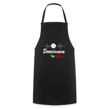 Dominikanische Flagge RD Dominikanische Republik Baseball - Kochschürze - Schwarz - Vorne - AI Model Male 185 dark (185cm)