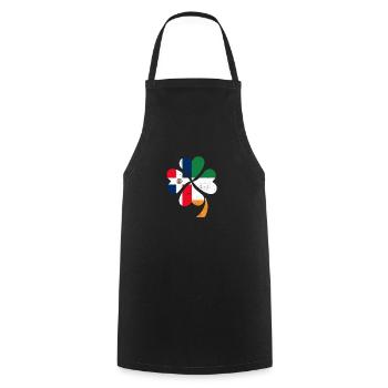 Irish Dominican Flag Ireland Shamrock - Cooking Apron - black - Front - AI Model Male 185 dark (185cm)