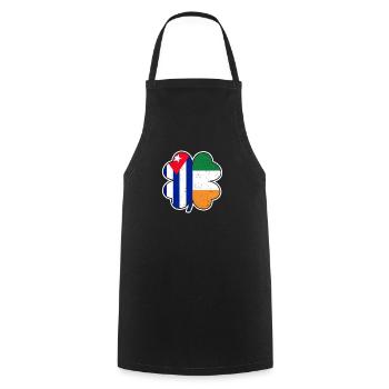 Irish Cuban Flag Ireland Cuba Shamrock - Cooking Apron - black - Front - AI Model Male 185 dark (185cm)