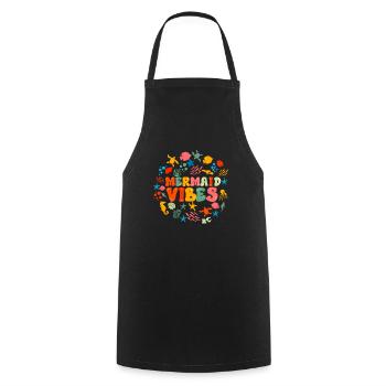 Mermaid Adult Matching Birthday Women Girl - Cooking Apron - black - Front - AI Model Male 185 dark (185cm)