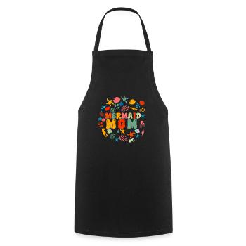 Mermaid Adult Matching Birthday Women Girl - Cooking Apron - black - Front - AI Model Male 185 dark (185cm)