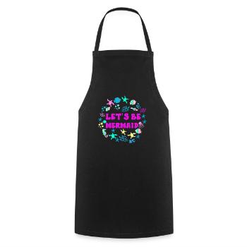 Mermaid Adult Matching Birthday Women Girl - Cooking Apron - black - Front - AI Model Male 185 dark (185cm)