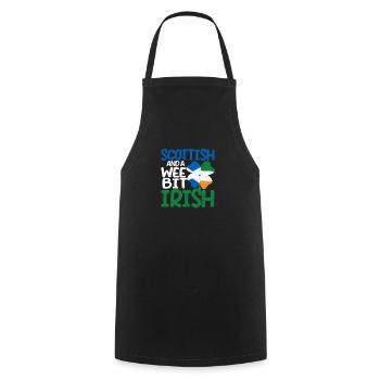 Scottish and a little bit of Irish roots - Cooking Apron - black - Front - AI Model Male 185 dark (185cm)