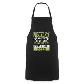 Behind Every Pickleball Player Is A Greater Mom - Cooking Apron - black - Front - AI Model Male 185 dark (185cm)
