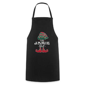 Jamie Elf Family Matching Group Christmas Dad Mom - Cooking Apron - black - Front - AI Model Male 185 dark (185cm)