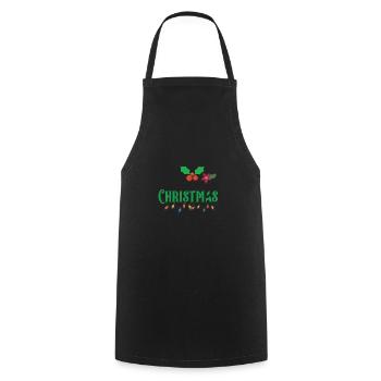 Joyeux Noël Candy Light - Tablier de cuisine - noir - Devant - AI Model Male 185 dark (185cm)