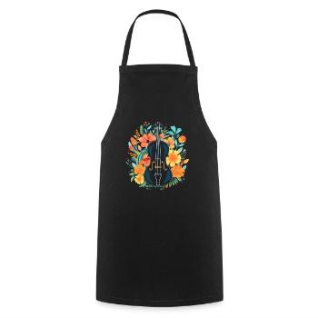 Fiddle Player Violinist Instrument Musician - Cooking Apron - black - Front - AI Model Male 185 dark (185cm)
