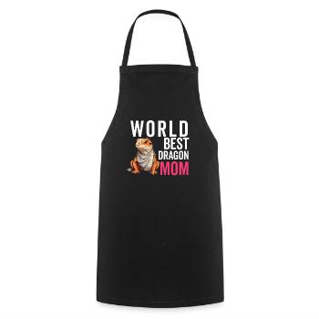 Dragon Barbu Hommes Femmes Filles Enfants Pogona Lézard - Tablier de cuisine - noir - Devant - AI Model Male 185 dark (185cm)