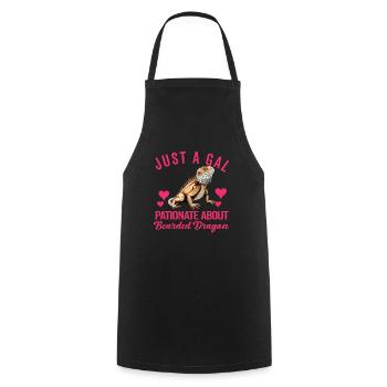 Dragon Barbu Hommes Femmes Filles Enfants Pogona Lézard - Tablier de cuisine - noir - Devant - AI Model Male 185 dark (185cm)