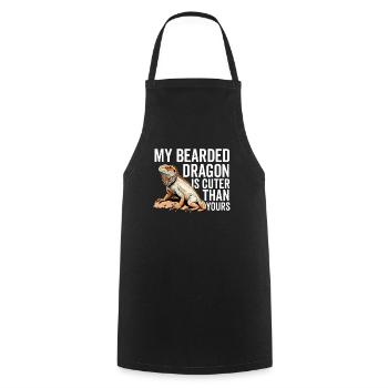 Dragon Barbu Hommes Femmes Filles Enfants Pogona Lézard - Tablier de cuisine - noir - Devant - AI Model Male 185 dark (185cm)