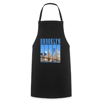 New York City NY NYC Souvenir cadeau - Tablier de cuisine - noir - Devant - AI Model Male 185 dark (185cm)