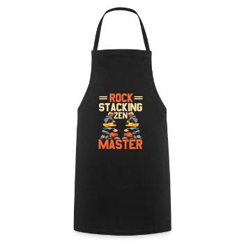 Rock Stocking Stone Stacker Rock Balancing - Cooking Apron - black - Front - AI Model Male 185 dark (185cm)