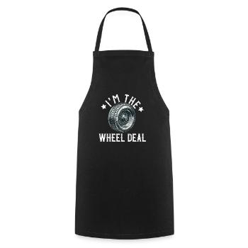 Tire Guy Mechanic Flat Tire Changer Repair Car - Cooking Apron - black - Front - AI Model Male 185 dark (185cm)