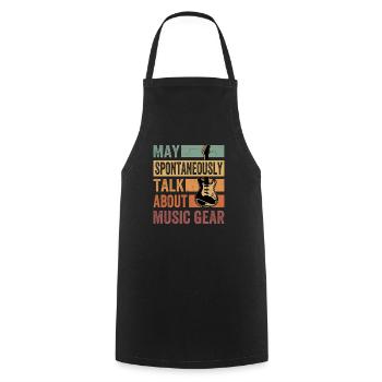 Peut parler spontanément de matériel de musique - Tablier de cuisine - noir - Devant - AI Model Male 185 dark (185cm)