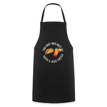 Tacos & Agua Fresca Fun Amateur de cuisine mexicaine Comida - Tablier de cuisine - noir - Devant - AI Model Male 185 dark (185cm)